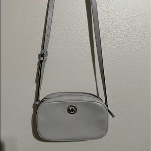 Michael Kors grey crossbody camera bag